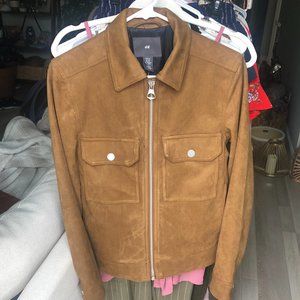 H&M Faux Suede Shirt Jacket (NEW)